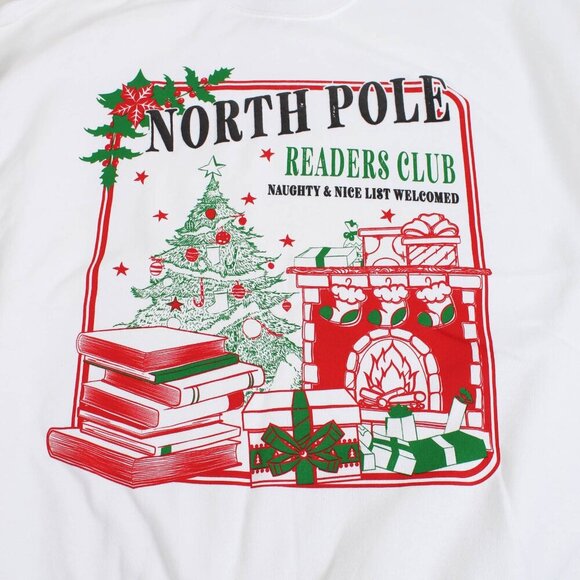 North Pole Readers Club Sweatshirt - NWOT - Large - Picture 3 of 6